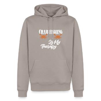 Krabbenfischen Krabbe Krabenfischer - Männer Premium Bio Hoodie - Taupe - Vorne - Nico (187cm)