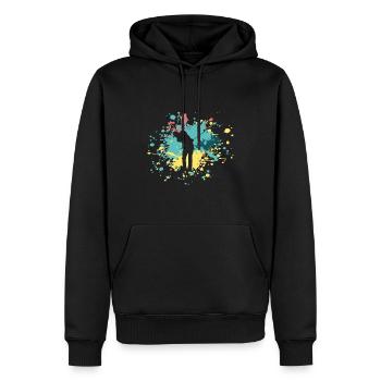 Joueur de golf Color Splash - Sweat à capuche Premium bio Homme - noir - Devant - Nico (187cm)