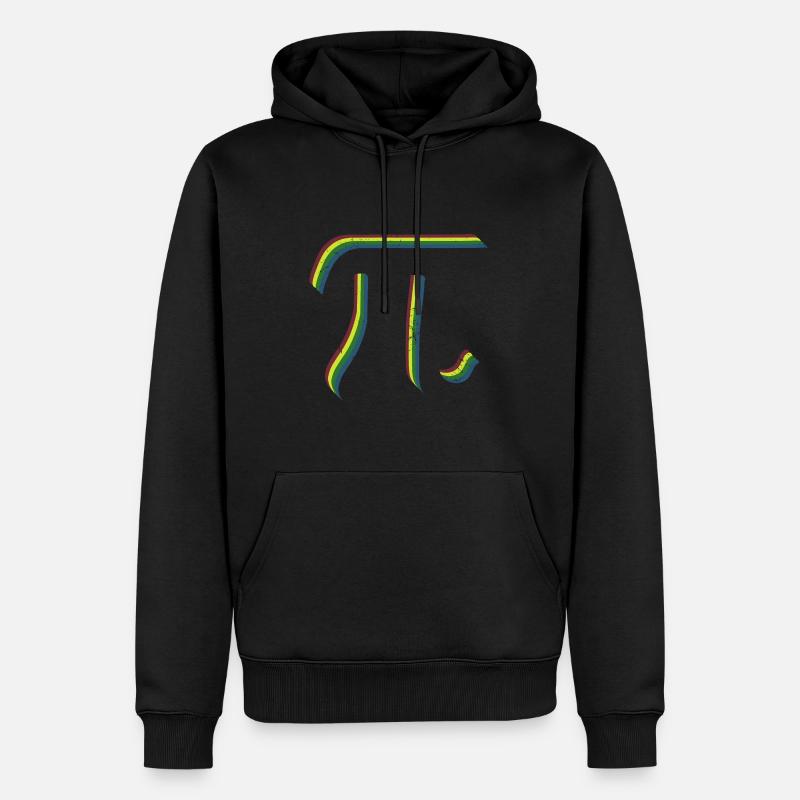 Math Pi symbole Pi - Sweat à capuche Premium bio Homme - noir