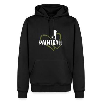 Sport Heart Paintball - Sweat à capuche Premium bio Homme - noir - Devant - Nico (187cm)
