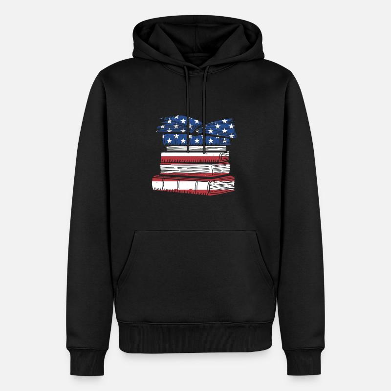 Lisez-nous Lecture du drapeau - Sweat à capuche Premium bio Homme - noir
