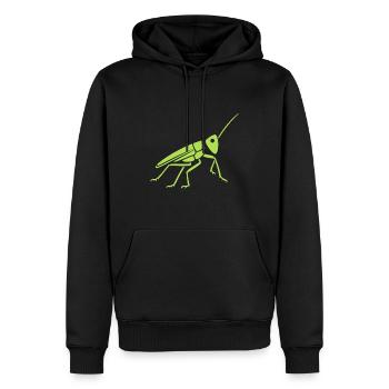 Sauterelle - Sweat à capuche Premium bio Homme - noir - Devant - Nico (187cm)
