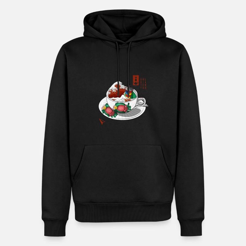 Frisian Tea Wave - Männer Premium Bio Hoodie - Schwarz