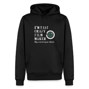 Cinéaste Réalisateur Producteur Directeur de la photographie - Sweat à capuche Premium bio Homme - noir - Devant - Nico (187cm)