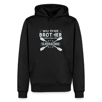 Will Trade Brother For Whitewater Kayaking - Männer Premium Bio Hoodie - Schwarz - Vorne - Nico (187cm)