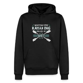 Le kayak en eau vive me rend humide - Sweat à capuche Premium bio Homme - noir - Devant - Nico (187cm)