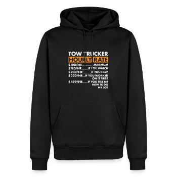 Tow Trucker Hourly Rate Tow Truck Operator - Männer Premium Bio Hoodie - Schwarz - Vorne - Nico (187cm)
