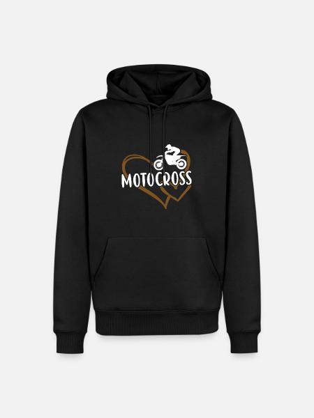 Sport Heart Motocross - Men’s Premium Organic Hoodie - black