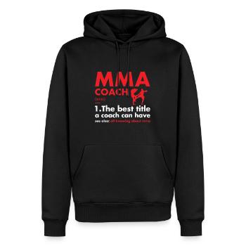 Sport Coach Definition MMA - Männer Premium Bio Hoodie - Schwarz - Vorne - Nico (187cm)