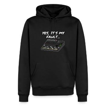 Yes, It's My Fault Sound Engineer Mixer Funny - Men’s Premium Organic Hoodie - black - Front - Nico (187cm)