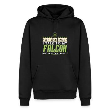 falknerei falke - Männer Premium Bio Hoodie - Schwarz - Vorne - Nico (187cm)
