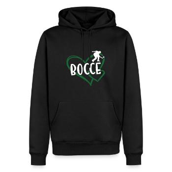 Sport Heart Bocce - Männer Premium Bio Hoodie - Schwarz - Vorne - Nico (187cm)