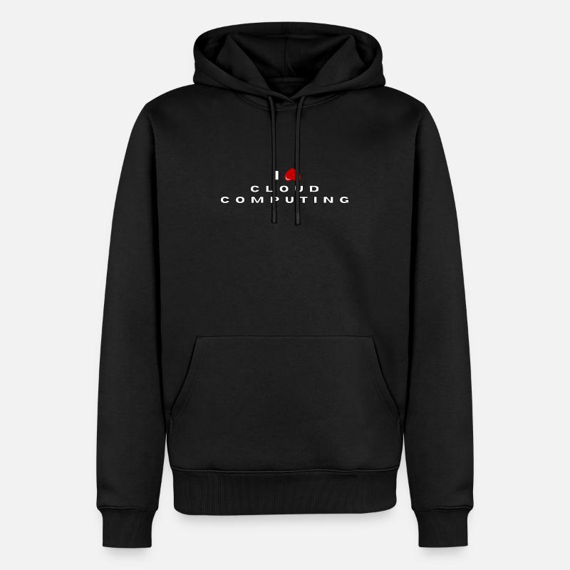Ich hasse Cloud Computing - Männer Premium Bio Hoodie - Schwarz