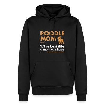 Définition de maman caniche - Sweat à capuche Premium bio Homme - noir - Devant - Nico (187cm)