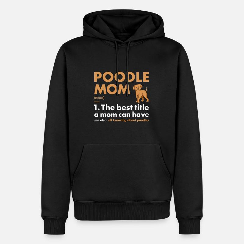 Définition de maman caniche - Sweat à capuche Premium bio Homme - noir