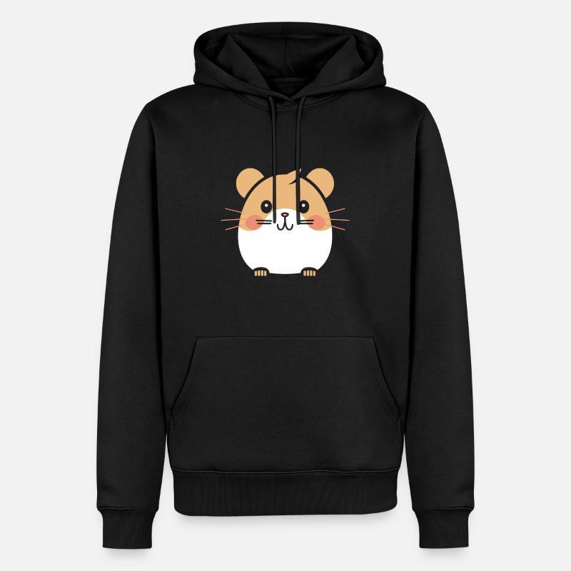 Mignon Humour petit hamster - Sweat à capuche Premium bio Homme - noir
