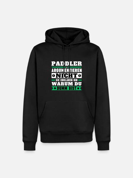 Paddlers don't argue - Men’s Premium Organic Hoodie - black