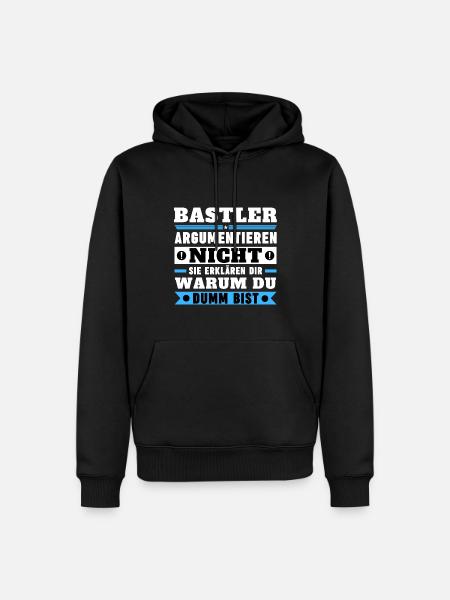 Hobbyists don't argue - Men’s Premium Organic Hoodie - black
