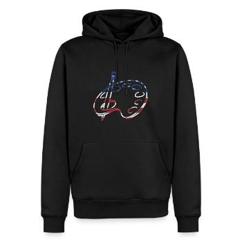 Painter Us Flag Painting - Männer Premium Bio Hoodie - Schwarz - Vorne - Nico (187cm)