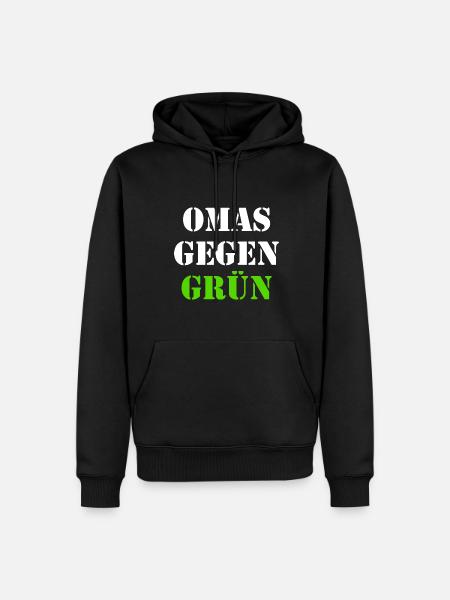 Omas gegen grün - Männer Premium Bio Hoodie - Schwarz
