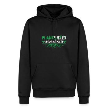 Plant Fueled Athlete Motif Vegan - Men’s Premium Organic Hoodie - black - Front - Nico (187cm)