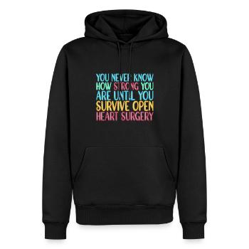 Crise cardiaque Chirurgie cardiaque Chirurgie Hospital - Sweat à capuche Premium bio Homme - noir - Devant - Nico (187cm)