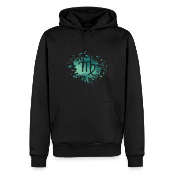 Zodiac Virgo Symbol Color Splash - Männer Premium Bio Hoodie - Schwarz - Vorne - Nico (187cm)