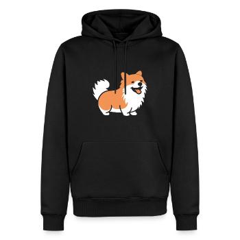 Spitz - Männer Premium Bio Hoodie - Schwarz - Vorne - Nico (187cm)