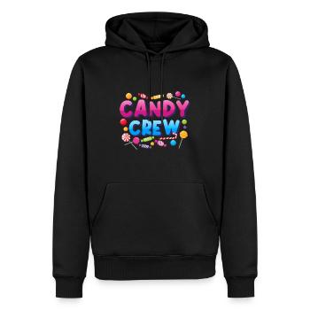 Candy Crew Süßigkeiten Bonbon - Männer Premium Bio Hoodie - Schwarz - Vorne - Nico (187cm)