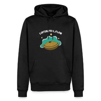 Handpan Spruch Percussion Instrument Geschenk - Männer Premium Bio Hoodie - Schwarz - Vorne - Nico (187cm)