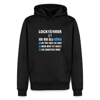 Lure Guide Gift - I'm the King - Men’s Premium Organic Hoodie - black - Front - Nico (187cm)