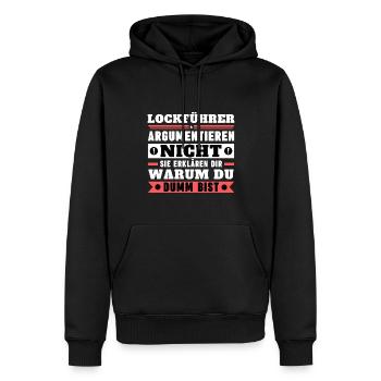 Lure leaders don't argue - Men’s Premium Organic Hoodie - black - Front - Nico (187cm)