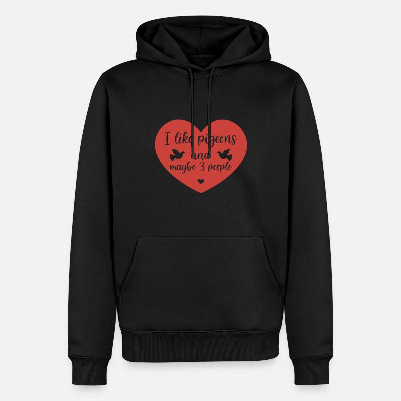 Taube - Männer Premium Bio Hoodie - Schwarz