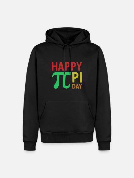Math Happy Pi Day Pi - Männer Premium Bio Hoodie - Schwarz
