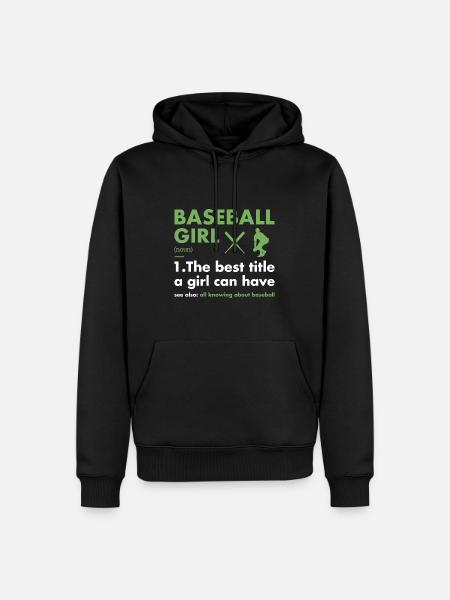 Sport Girl Definition Baseball - Men’s Premium Organic Hoodie - black