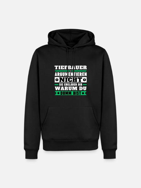Civil engineers don't argue - Men’s Premium Organic Hoodie - black