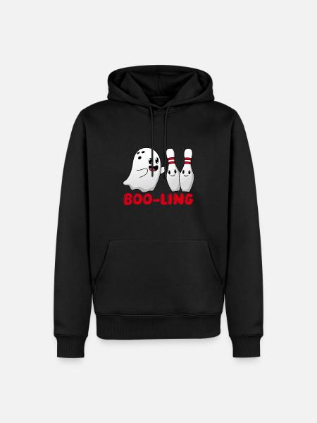 Bowling Bal Pin Bowling Speler Halloween Bowling - Mannen Premium Bio hoodie - zwart