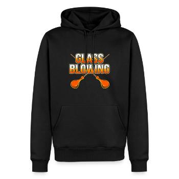 Glasbläser Glas - Männer Premium Bio Hoodie - Schwarz - Vorne - Nico (187cm)