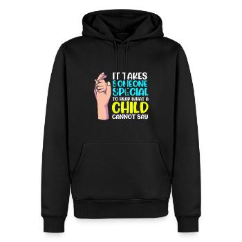 Logopäde Logopädin Logopädie - Männer Premium Bio Hoodie - Schwarz - Vorne - Nico (187cm)