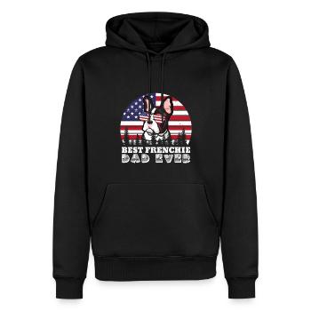 Meilleur papa Frenchie de tous les temps Français Bulldog Papa - Sweat à capuche Premium bio Homme - noir - Devant - Nico (187cm)