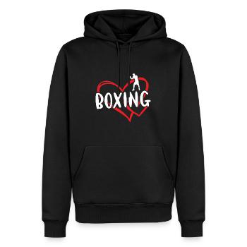 Sport Heart Boxing - Männer Premium Bio Hoodie - Schwarz - Vorne - Nico (187cm)