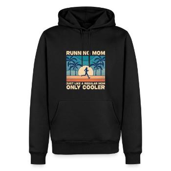 Courir maman comme une glacière de maman ordinaire seulement - Sweat à capuche Premium bio Homme - noir - Devant - Nico (187cm)