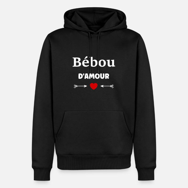 Bébou - Sweat à capuche Premium bio Homme - noir