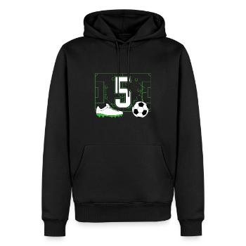 Club de football amateur football 5 anniversaire football - Sweat à capuche Premium bio Homme - noir - Devant - Nico (187cm)