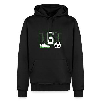 Club de football amateur football 6 anniversaire football - Sweat à capuche Premium bio Homme - noir - Devant - Nico (187cm)