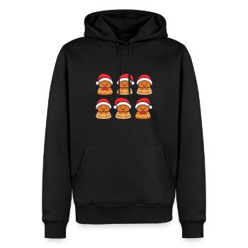 Lebkuchenmann - Männer Premium Bio Hoodie - Schwarz - Vorne - Nico (187cm)
