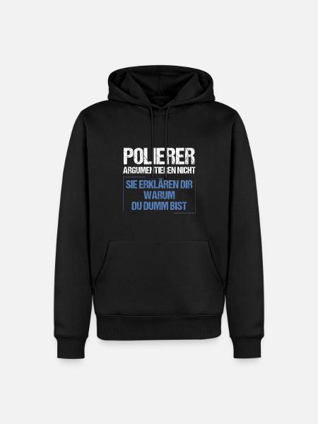 Polierer argumentieren nicht - Männer Premium Bio Hoodie - Schwarz