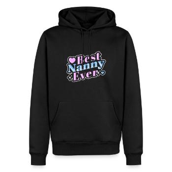 Nanny Babysitterin Tagesmutter - Männer Premium Bio Hoodie - Schwarz - Vorne - Nico (187cm)