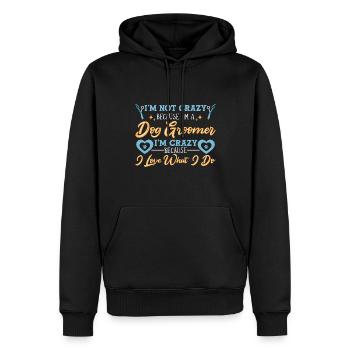Toiletteur pour chiens Toiletteur pour chien - Sweat à capuche Premium bio Homme - noir - Devant - Nico (187cm)