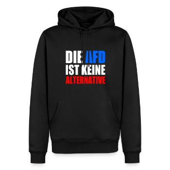 die afd ist keine alternative - Männer Premium Bio Hoodie - Schwarz - Vorne - Nico (187cm)